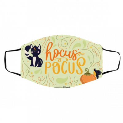 Lo-go H-allo-wee-n Ho-cu-s Po-c-us Face Mask