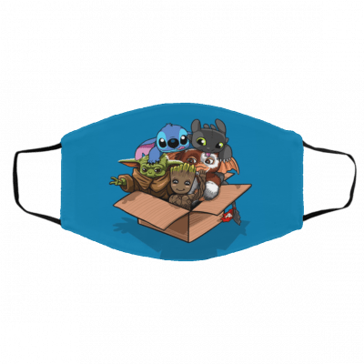 Ba-by Yo-da Gr-oot St-it-ch To-othl-ess S-trip-ed Team 2020 Face Mask