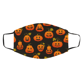 Pu-m-pk-in Ha-llow-een Log-o B-rand Face Mask