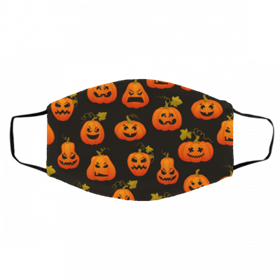 Pu-m-pk-in Ha-llow-een Log-o B-rand Face Mask