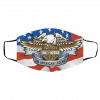 H-a-rl-e-y D-av-i-d-s-o-n A-me-rican Fla-g Face Mask