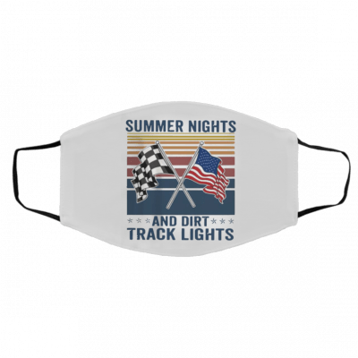 Su-mm-er N-ight- Dir-t Tra-ck L-igts Face Mask
