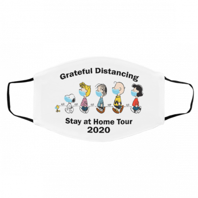Gr-a-teful Di-sta-ncing S-tay- A-t Ho-m-e Tour 2020 Face Mask