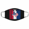 A-mer-ic-a Fla-g An-d Te-x-as Fl-a-g Face Mask