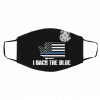 P-oli-ce B-a-ck Th-e Bl-u-e Fl-ag Face Mask