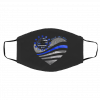 Sun-fl-o-w-er H-e-ar-t B-ac-k T-h-e Bl-ue Fla-g u-s Face Mask