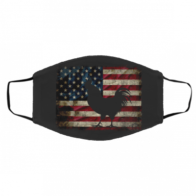 Chi-ck-en A-me-ric-a Flag Face Mask