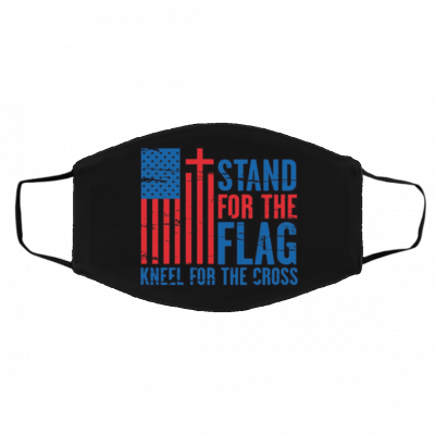 St-an-d F-o-r T-he F-l-ag -K-ne-el F-or Th-e Cr-o-ss Am-eri-can Fla-g Face Mask