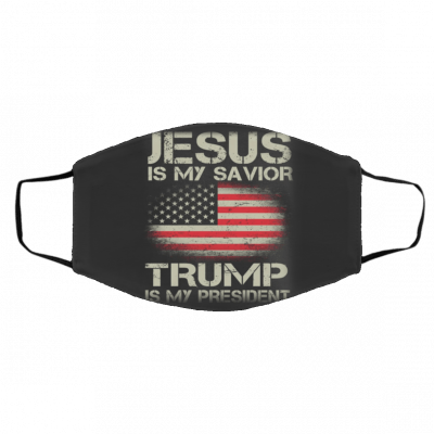 J-es-us Is M-y S-av-ior Tr-um-p I-s M-y P-res-id-ent Face Mask