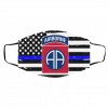 U-s Ar-m-y 8-2nd A-ir-bo-rn-e D-ivi-si-on Th-in Bl-ue Lin-e Fl-ag Face Mask