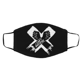 PL-EA-SE I C-AN’T BR-EAT-HE Jus-t-ice F-or G-eor-ge Fl-oy-d Face Mask