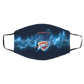O-klah-om-a Ci-ty Th-un-der Face Mask