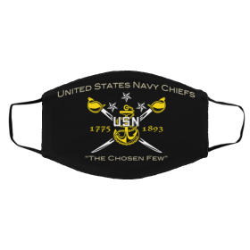 U-S-N N-a-vy Se-n-ior C-hi-e-f Face Mask
