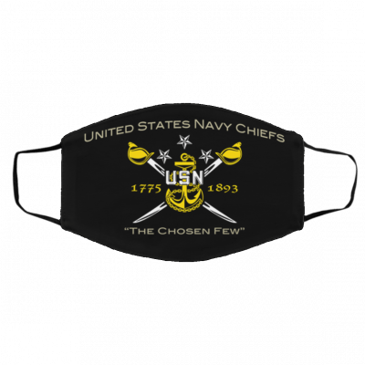 U-S-N N-a-vy Se-n-ior C-hi-e-f Face Mask
