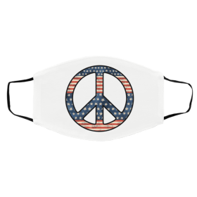 Co-ex-ist P-e-ace S-ym-bol F-la-g Face Mask