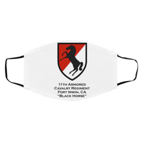 11-th Arm-or-ed C-ava-lry Re-gi-me-nt B-la-ck H-o-rs-e Face Mask