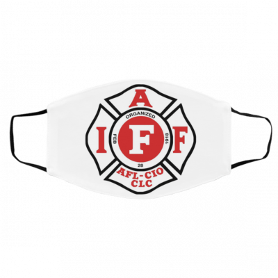 Ia-f-f A-FL C-I-O Fi-re Fi-re-fig-hter Lo-go Face Mask
