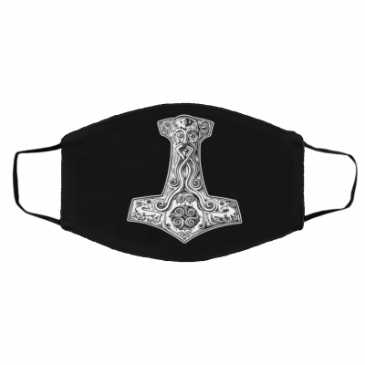 Th-o-r’s H-a-m-m-er Vi-kin-g N-ors-e Face Mask