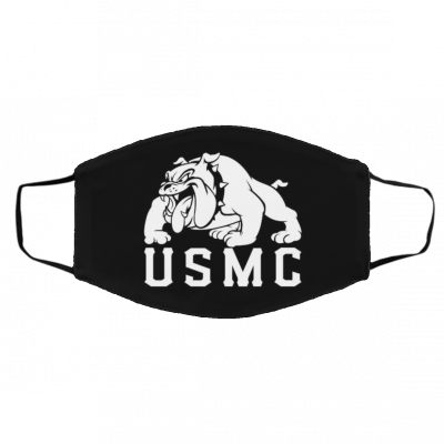 M-ar-ine C-or-p-s Bu-lld-o-g Face Mask