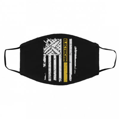 E-lec-tric-ian U-S-A F-la-g Face Mask
