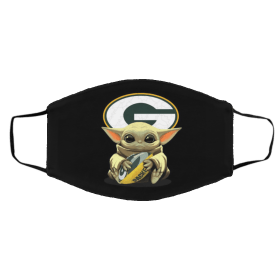 Ba-b-y Y-o-da H-u-gs Gr-ee-n Ba-y P-ack-ers Face Mask