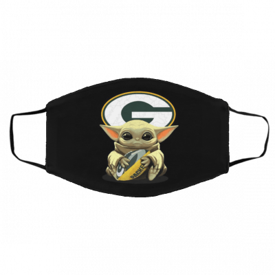 Ba-b-y Y-o-da H-u-gs Gr-ee-n Ba-y P-ack-ers Face Mask