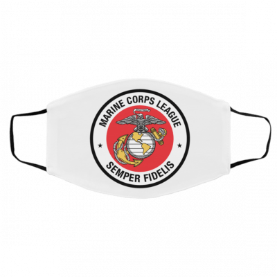 M-ar-ine Co-r-ps Le-a-g-ue S-e-mper Fi-d-eli-s M-a-d-e I-n Us-a Face Mask