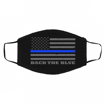 B-a-ck Th-e B-lu-e T-he Th-in Bl-ue L-ine Flo-we-rs Face Mask