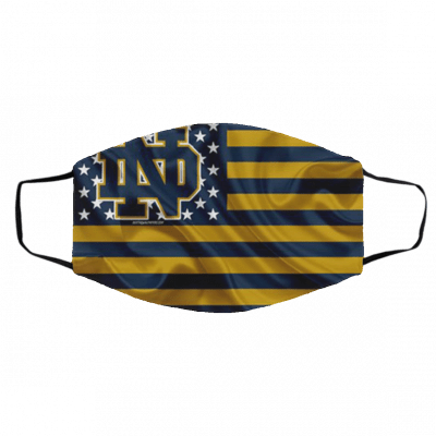 No-t-re Da-me Fi-gh-tin-g I-ris-h A-meri-c-an Fl-ag Face Mask