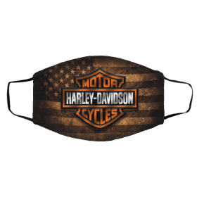 H-a-r-le-y D-a-v-i-d-s-o-n A-m-e-r-i-c-a-n F-l-a-g Face Mask