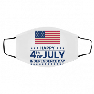 4t-h Ju-ly H-ap-py In-dep-e-n-den-ce D-ay A-meri-ca Flag Face Mask