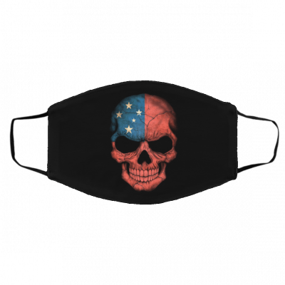Sa-m-oa-n Fla-g Sk-ul-l Face Mask
