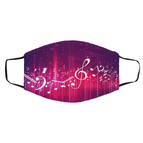Colorful Galaxy Music Note Face Mask