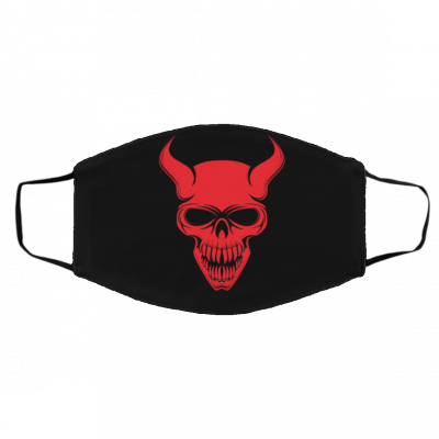 -Re-d De-v-il Sk-u-ls Face Mask