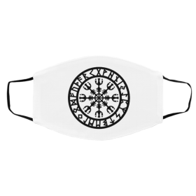 He-lm o-f -A-we W-hi-te Rune Face Mask