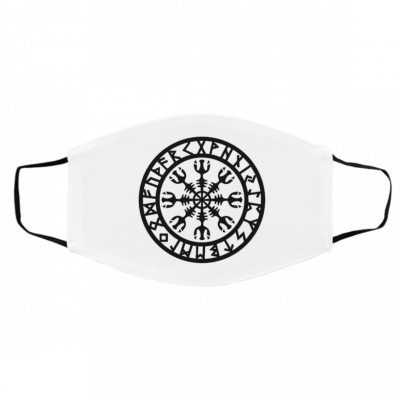 He-lm o-f -A-we W-hi-te Rune Face Mask