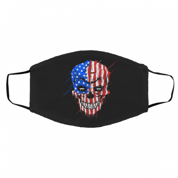 A-mer-ica-n Flag Skull Face Mask