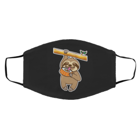 Cu-te S-lo-th Lo-ve-s S-u-sh-i Face Mask