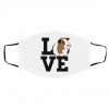 I Lo-ve Gu-i-n-ea Pigs Face Mask