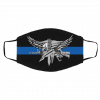 P-o-lic-e S-w-at T-hi-n B-lue L-in-e De-c-al Face Mask