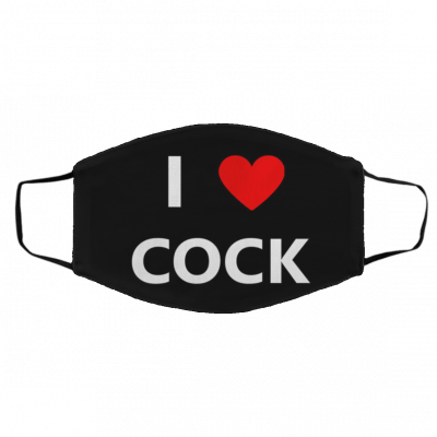 I Lo-v-e He-ar-t Co-c-k Face Mask