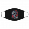 R-os-e Fl-ow-er Sk-ull Face Mask