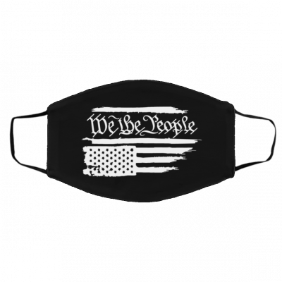 Am-eri-ca-n Fl-a-g W-e Th-e Pe-op-le Co-nst-itu-tio-n Face Mask