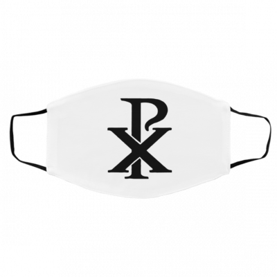 C-hirh-o T-he F-ir-st T-w-o Le-tt-er-s of Th-e Gre-ek W-or-d C-h-ri-st Face Mask