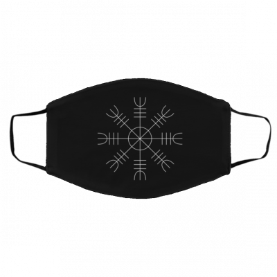 H-el-m o-f A-w-e W-h-ite Ru-n-e Face Mask