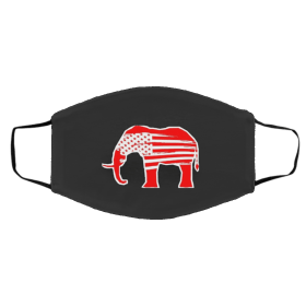R-ed Ele-p-han-ts U-S-A F-la-g Face Mask