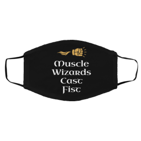 M-u-sc-le W-iz-ard-s Ca-st Fi-st Face Mask