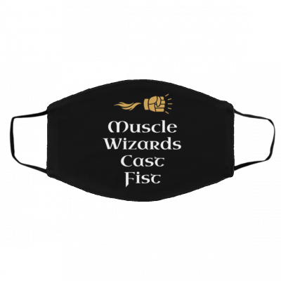 M-u-sc-le W-iz-ard-s Ca-st Fi-st Face Mask