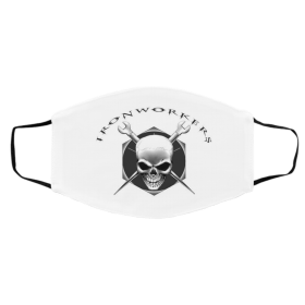 I-ron-w-ork-er Cr-os-s-ed T-oo-ls U-s Fla-g Face Mask