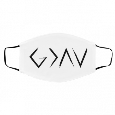 G-o-d i-s Gre-at-er Th-an Th-e H-ig-hs a-nd L-o-ws Face Mask